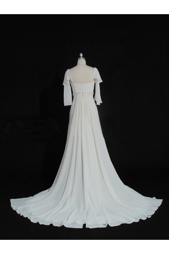 A-line Beaded Chiffon Bridal Gown Wedding Dress WD010479 A-line Beaded Chiffon Bridal Gown Wedding Dress WD010479