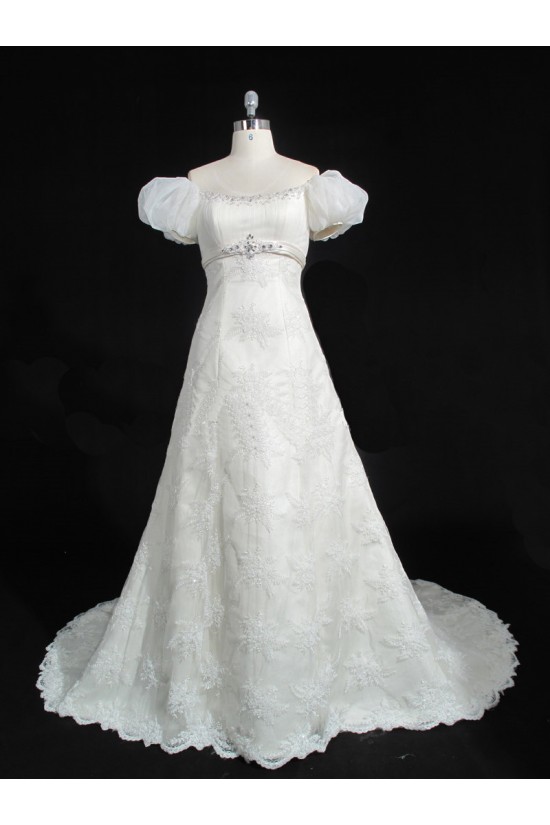 A-line Beaded Lace Bridal Gown Wedding Dress WD010482 A-line Beaded Lace Bridal Gown Wedding Dress WD010482
