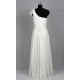 Sheath/Column Beaded One Shoulder Chiffon Bridal Gown Wedding Dress WD010493