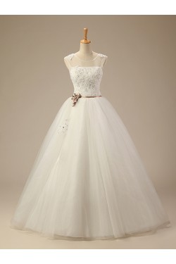Ball Gown Lace Beaded Bridal Wedding Dresses WD010504