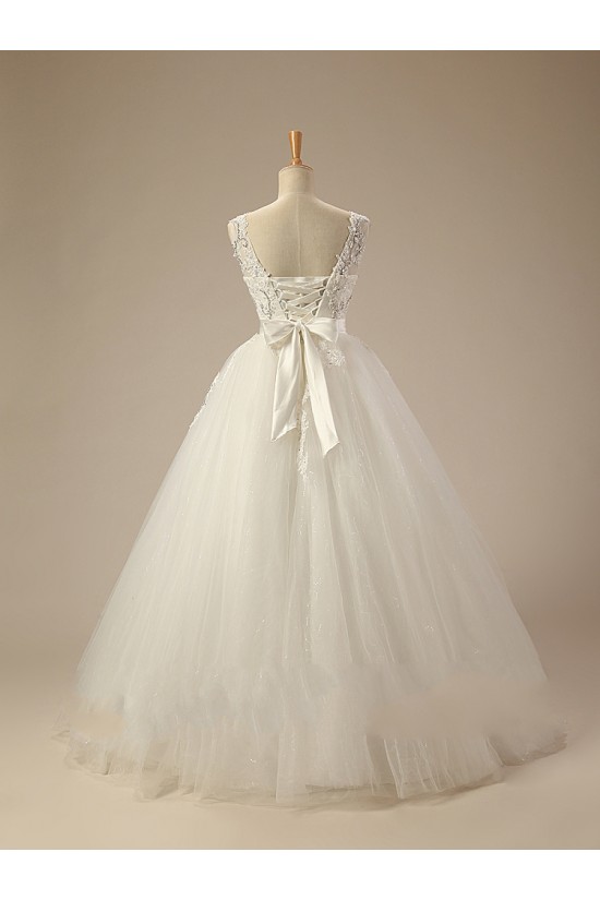 Ball Gown V-neck Lace Beaded Bridal Wedding Dresses WD010506 Ball Gown V-neck Lace Beaded Bridal Wedding Dresses WD010506