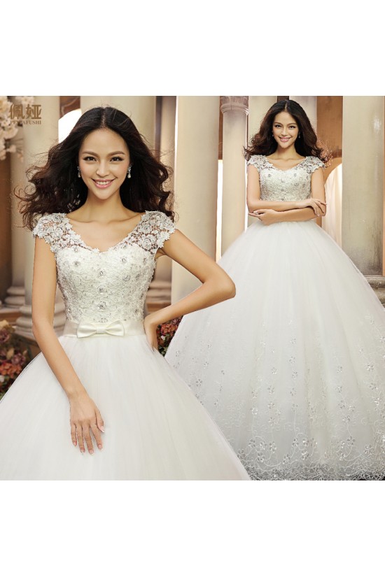 Ball Gown Beaded Lace Bridal Wedding Dresses WD010509 Ball Gown Beaded Lace Bridal Wedding Dresses WD010509
