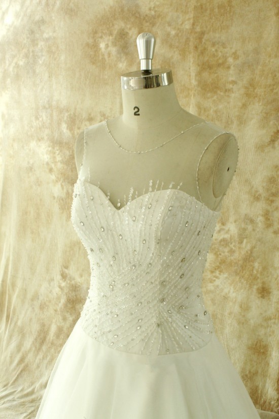 A-line Beaded Bridal Wedding Dresses WD010534 A-line Beaded Bridal Wedding Dresses WD010534