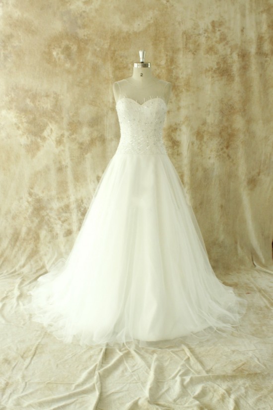 A-line Beaded Bridal Wedding Dresses WD010534 A-line Beaded Bridal Wedding Dresses WD010534