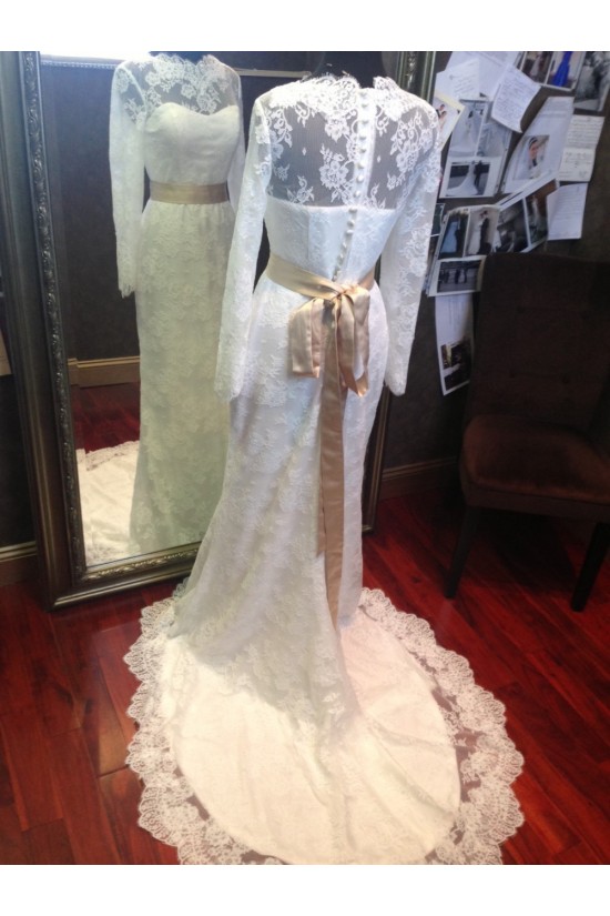 Trumpet/Mermaid Long Sleeves Lace Bridal Wedding Dresses WD010542 Trumpet/Mermaid Long Sleeves Lace Bridal Wedding Dresses WD010542
