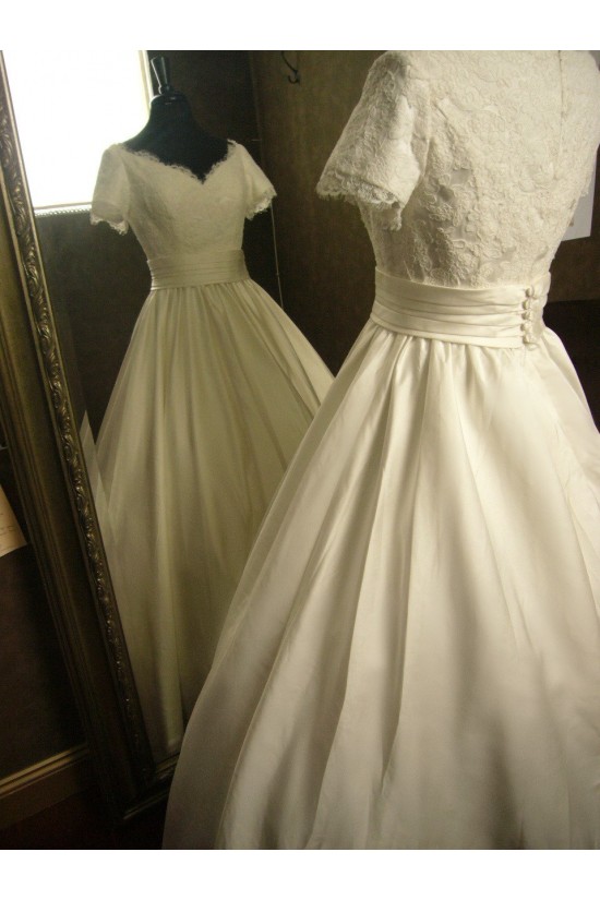 Ball Gown Short Sleeves Lace Bridal Wedding Dresses WD010543 Ball Gown Short Sleeves Lace Bridal Wedding Dresses WD010543