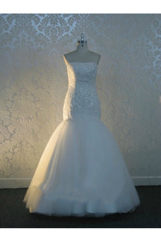 Trumpet/Mermaid Strapless Lace Bridal Wedding Dresses WD010548 Trumpet/Mermaid Strapless Lace Bridal Wedding Dresses WD010548