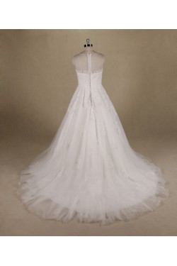 A-line Beaded Lace Bridal Wedding Dresses WD010550