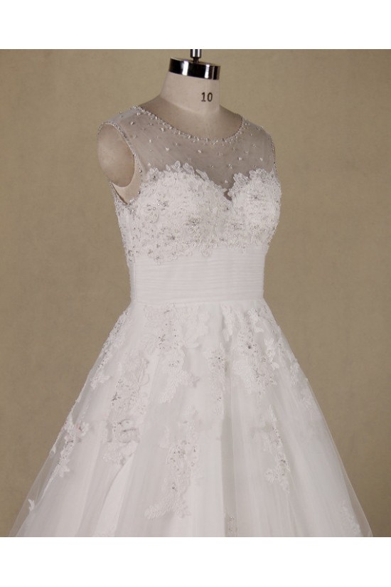 A-line Beaded Lace Bridal Wedding Dresses WD010550 A-line Beaded Lace Bridal Wedding Dresses WD010550
