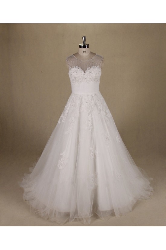 A-line Beaded Lace Bridal Wedding Dresses WD010550 A-line Beaded Lace Bridal Wedding Dresses WD010550