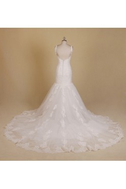 Trumpet/Mermaid Straps Lace Bridal Wedding Dresses WD010551