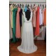 Sheath/Column V-neck Beaded Chiffon and Lace Bridal Wedding Dresses WD010559