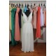Sheath/Column V-neck Beaded Chiffon and Lace Bridal Wedding Dresses WD010559