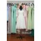 A-line V-neck Half Sleeves Chiffon and Lace Bridal Wedding Dresses WD010560