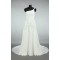 A-line One Shoulder Beaded Appliques Bridal Wedding Dresses WD010566