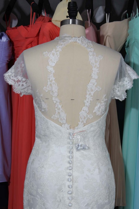 Trumpet/Mermaid V-neck Short Sleeves Lace Bridal Wedding Dresses WD010571 Trumpet/Mermaid V-neck Short Sleeves Lace Bridal Wedding Dresses WD010571