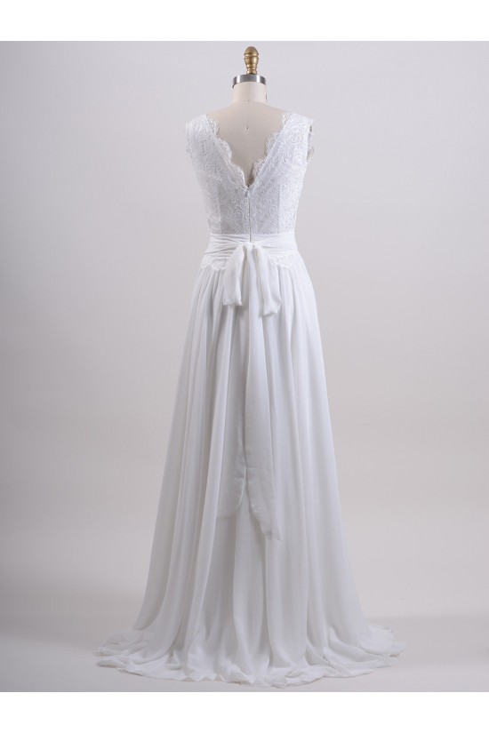 Elegant V-neck Chiffon and Lace Bridal Wedding Dresses WD010576 Elegant V-neck Chiffon and Lace Bridal Wedding Dresses WD010576