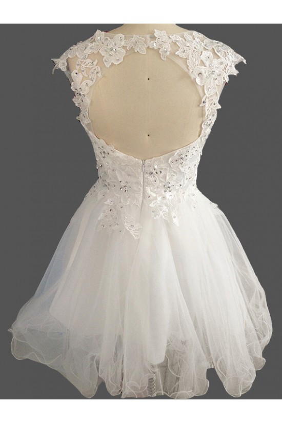 Short/Mini Beaded Lace Bridal Wedding Dresses WD010606 Short/Mini Beaded Lace Bridal Wedding Dresses WD010606