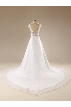A-line Beaded Lace Bridal Wedding Dresses WD010607
