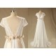 A-line Short Sleeves Chiffon and Lace Bridal Wedding Dresses WD010608 A-line Short Sleeves Chiffon and Lace Bridal Wedding Dresses WD010608