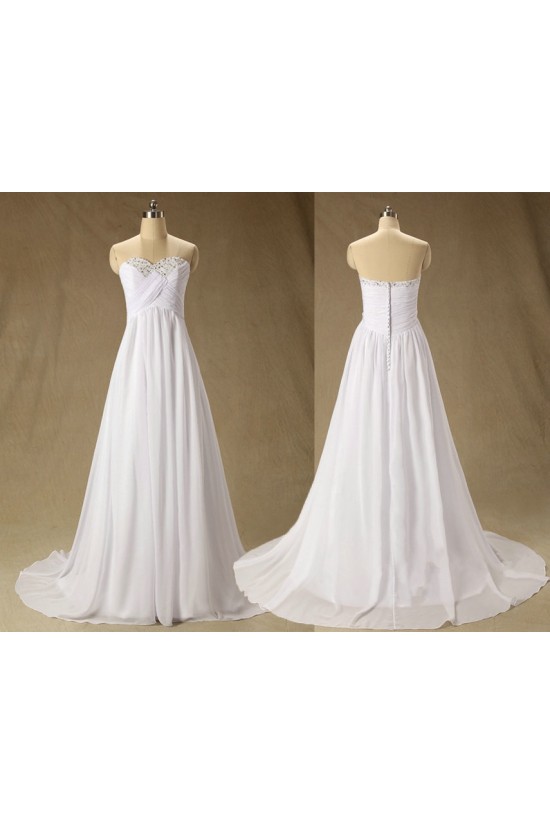 A-line Sweetheart Beaded Chiffon Bridal Wedding Dresses WD010613 A-line Sweetheart Beaded Chiffon Bridal Wedding Dresses WD010613