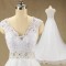 A-line V-neck Beaded Lace Bridal Wedding Dresses WD010625