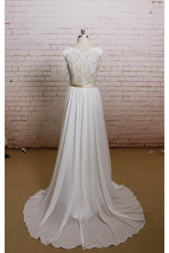 A-line Straps Lace and Chiffon Bridal Wedding Dresses WD010633 A-line Straps Lace and Chiffon Bridal Wedding Dresses WD010633