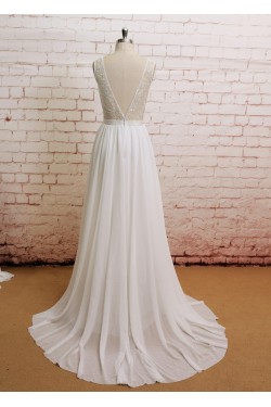 A-line Lace and Chiffon Bridal Wedding Dresses WD010640