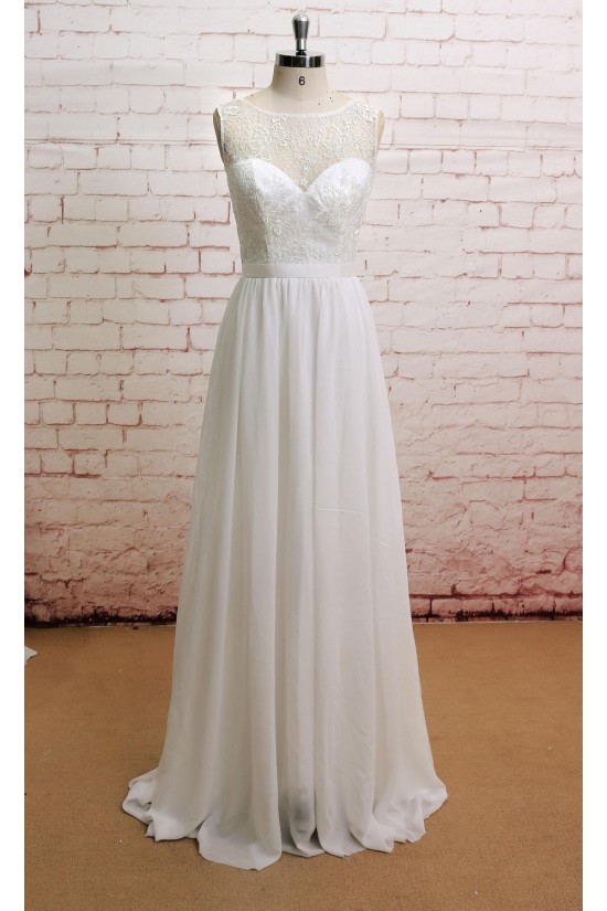 A-line Lace and Chiffon Bridal Wedding Dresses WD010640 A-line Lace and Chiffon Bridal Wedding Dresses WD010640