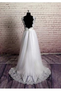 A-line Straps Lace Bridal Wedding Dresses WD010646
