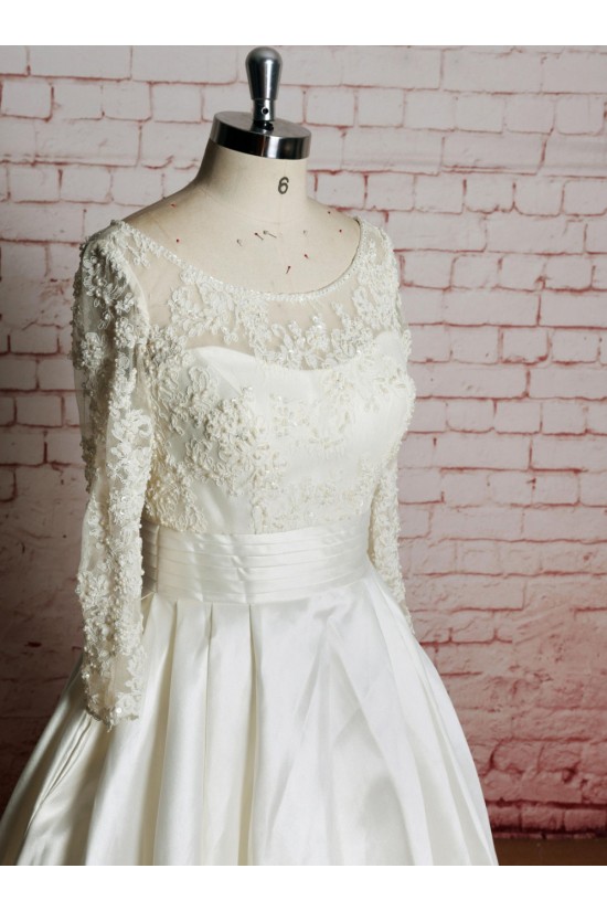 A-line Long Sleeves Lace Bridal Wedding Dresses WD010652 A-line Long Sleeves Lace Bridal Wedding Dresses WD010652