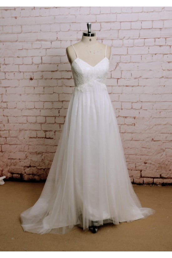 A-line Spaghetti Strap Lace Bridal Wedding Dresses WD010656 A-line Spaghetti Strap Lace Bridal Wedding Dresses WD010656