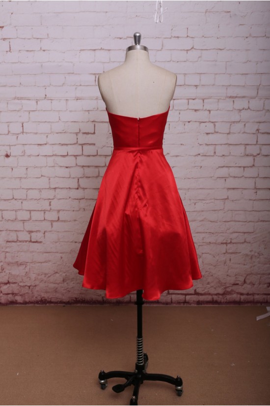 A-line Sweetheart Short Satin Bridal Wedding Dresses WD010664 A-line Sweetheart Short Satin Bridal Wedding Dresses WD010664