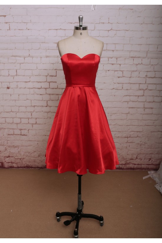 A-line Sweetheart Short Satin Bridal Wedding Dresses WD010664 A-line Sweetheart Short Satin Bridal Wedding Dresses WD010664