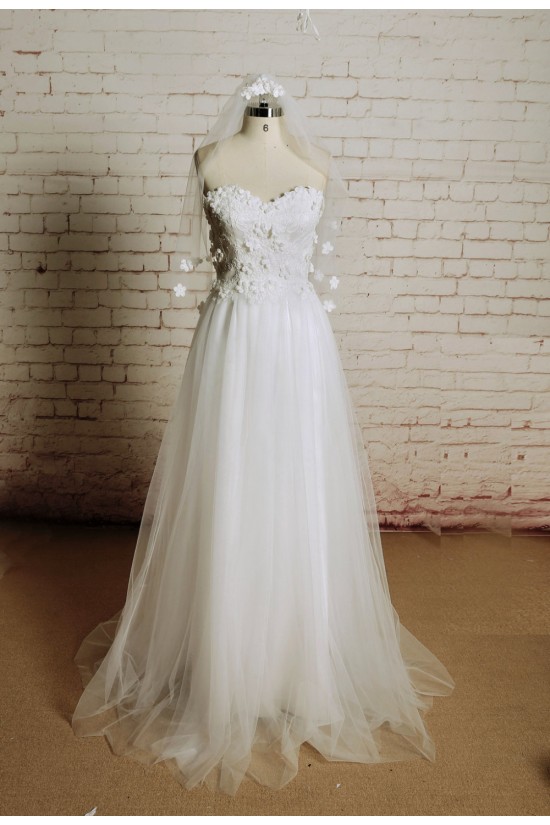 A-line Sweetheart Lace and Tulle Bridal Wedding Dresses WD010666 A-line Sweetheart Lace and Tulle Bridal Wedding Dresses WD010666