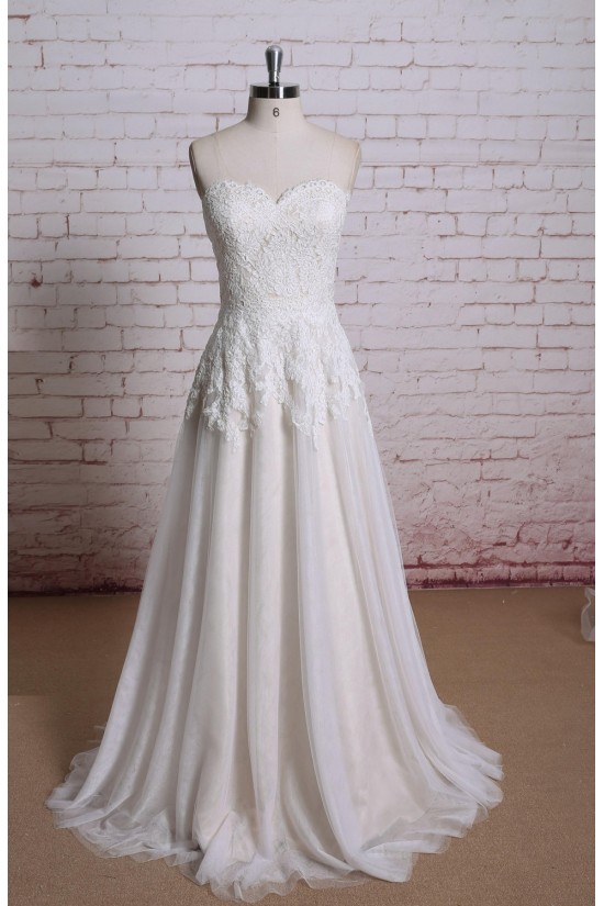 A-line Sweetheart Lace Bridal Wedding Dresses WD010675 A-line Sweetheart Lace Bridal Wedding Dresses WD010675