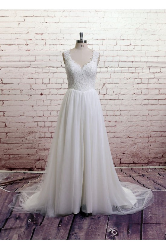 A-line Lace and Tulle Bridal Wedding Dresses WD010678 A-line Lace and Tulle Bridal Wedding Dresses WD010678