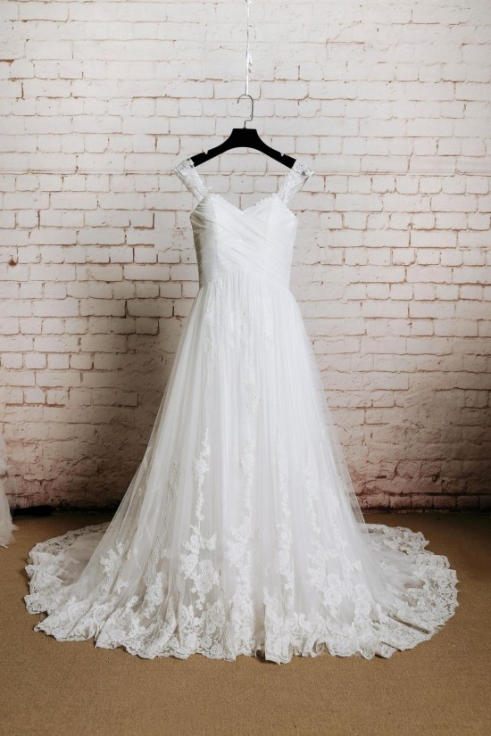 A-line Straps Lace Bridal Wedding Dresses WD010689 A-line Straps Lace Bridal Wedding Dresses WD010689