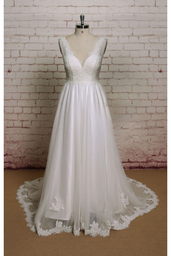A-line V-neck Lace Bridal Wedding Dresses WD010696 A-line V-neck Lace Bridal Wedding Dresses WD010696