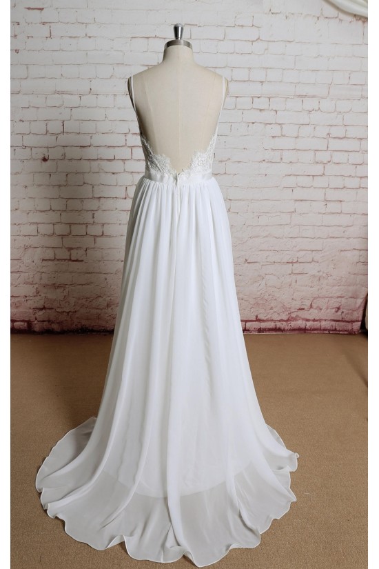 A-line Sweetheart Spaghetti Strap Lace and Chiffon Bridal Gown Wedding Dress WD010707 A-line Sweetheart Spaghetti Strap Lace and Chiffon Bridal Gown Wedding Dress WD010707