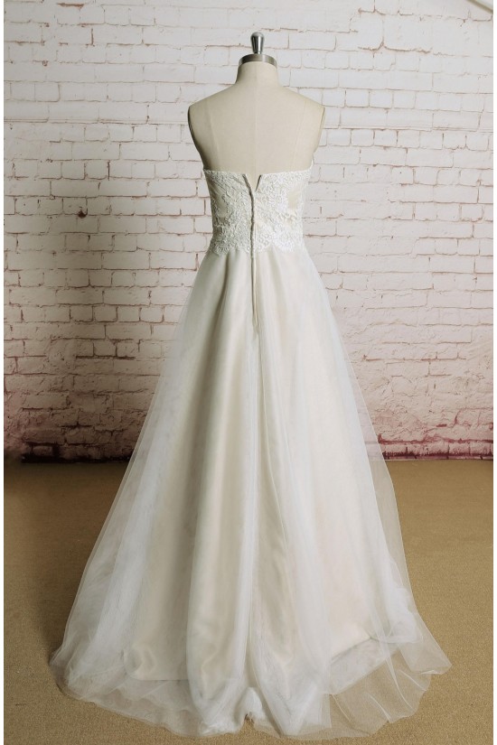 A-line Sweetheart Lace Bridal Gown Wedding Dress WD010713 A-line Sweetheart Lace Bridal Gown Wedding Dress WD010713
