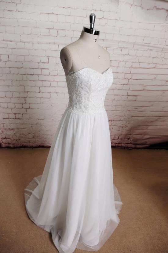 A-line Sweetheart Lace Bridal Gown Wedding Dress WD010715 A-line Sweetheart Lace Bridal Gown Wedding Dress WD010715