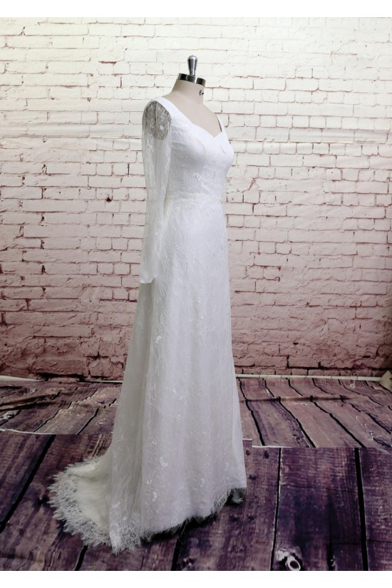 A-line Long Sleeves Lace Bridal Gown Wedding Dress WD010723 A-line Long Sleeves Lace Bridal Gown Wedding Dress WD010723