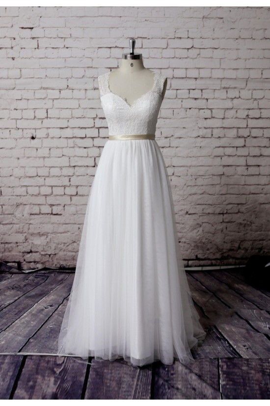 A-line Lace and Tulle Bridal Gown Wedding Dress WD010731 A-line Lace and Tulle Bridal Gown Wedding Dress WD010731