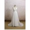 A-line Lace and Chffon Bridal Gown Wedding Dress WD010742