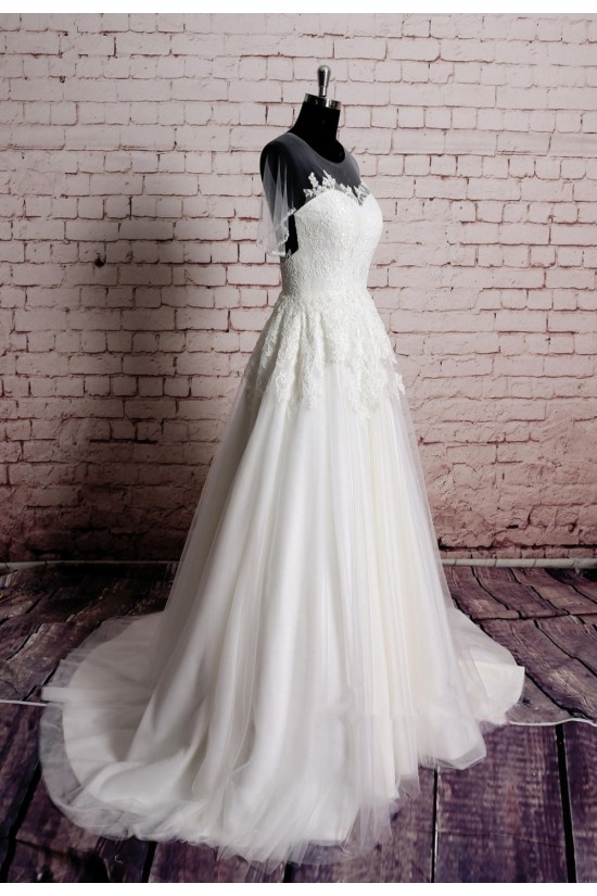 A-line Lace and Tulle Bridal Gown Wedding Dress WD010744 A-line Lace and Tulle Bridal Gown Wedding Dress WD010744