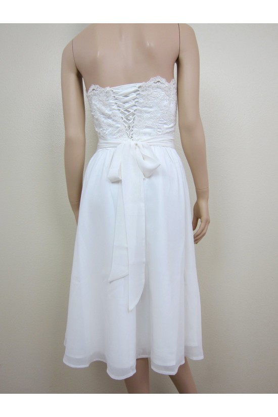 A-line Strapless Short Lace Bridal Gown Wedding Dress WD010785 A-line Strapless Short Lace Bridal Gown Wedding Dress WD010785