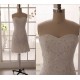 Sheath Sweetheart Beaded Appliques Short Bridal Gown Wedding Dress WD010793