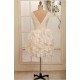 Ball Gown V-neck Short Bridal Gown Wedding Dress WD010800