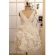 Ball Gown V-neck Short Bridal Gown Wedding Dress WD010800